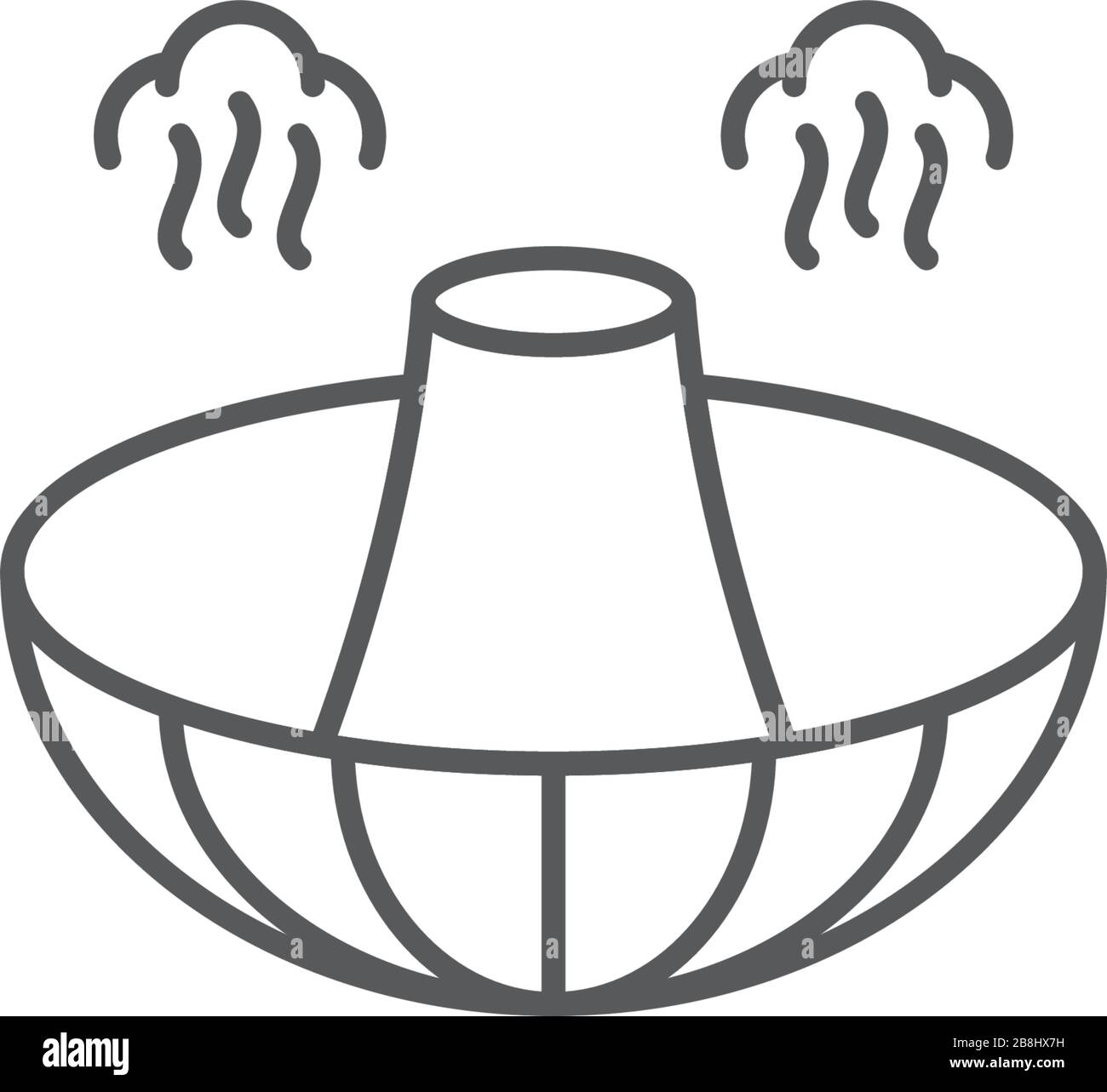Symbole vectoriel de nourriture en pot chaud isolé sur fond blanc Illustration de Vecteur