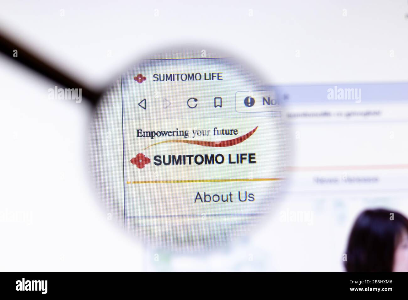 Los Angeles, Californie, États-Unis - 20 mars 2020: Sumitomo Life Insurance Company logo sur la page du site web close-up à l'écran, éditorial illustratif Banque D'Images