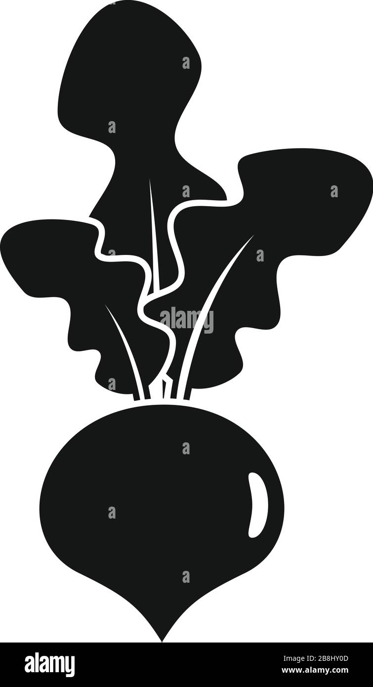Icône de betterave de jardin. Illustration simple de l'icône vectorielle de betterave de jardin pour la conception de sites Web isolés sur fond blanc Illustration de Vecteur