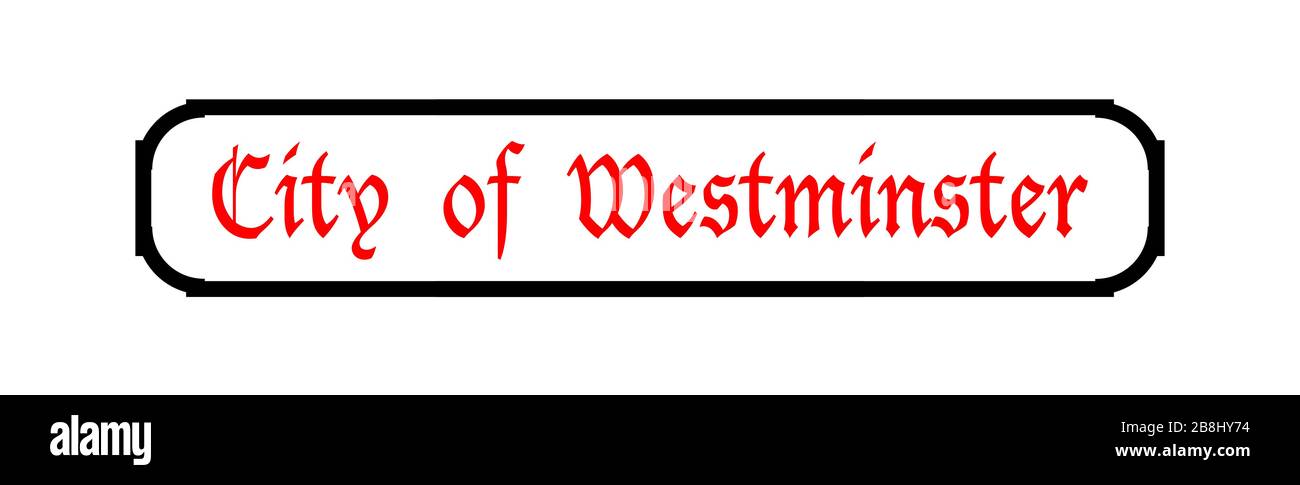 Inscrivez-vous à la City of Westminster London England Illustration de Vecteur