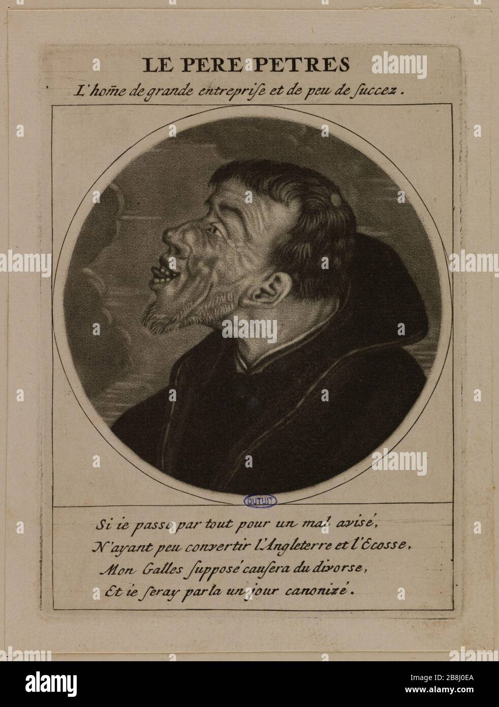 Père Petres (Dutuit page 145) Dusart, Cornelis. 'Le Père Petres (Dutuit page 145)'. Ère noire. 1691-1691. Musée des Beaux-Arts de la Ville de Paris, petit Palais. Banque D'Images
