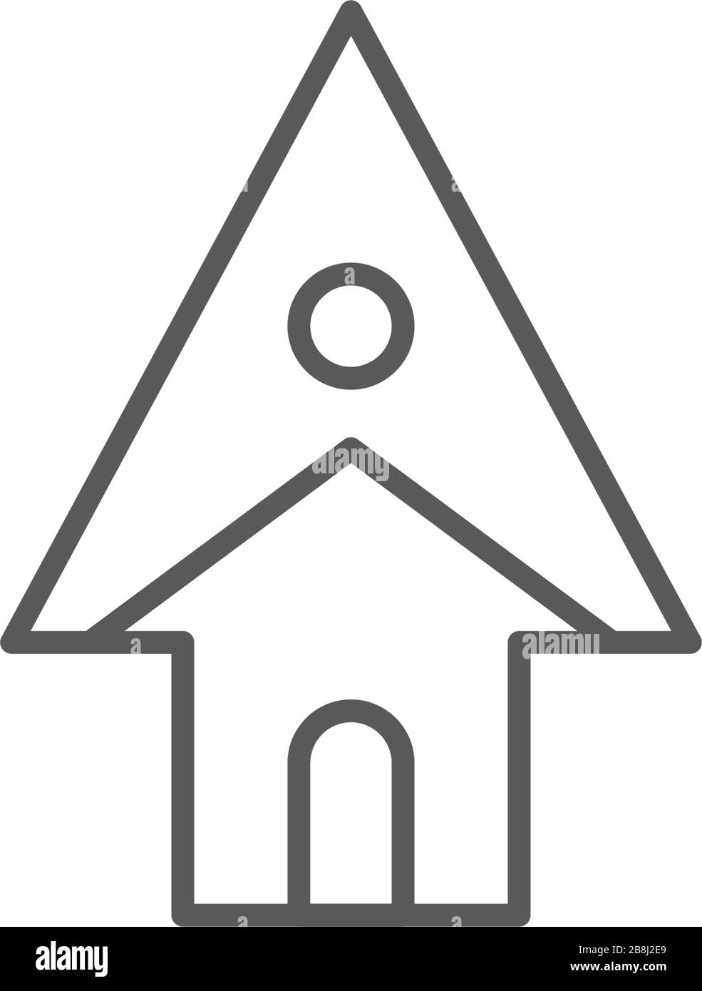 Maison de symboles vecteur Birdhouse isolée sur fond blanc Illustration de Vecteur