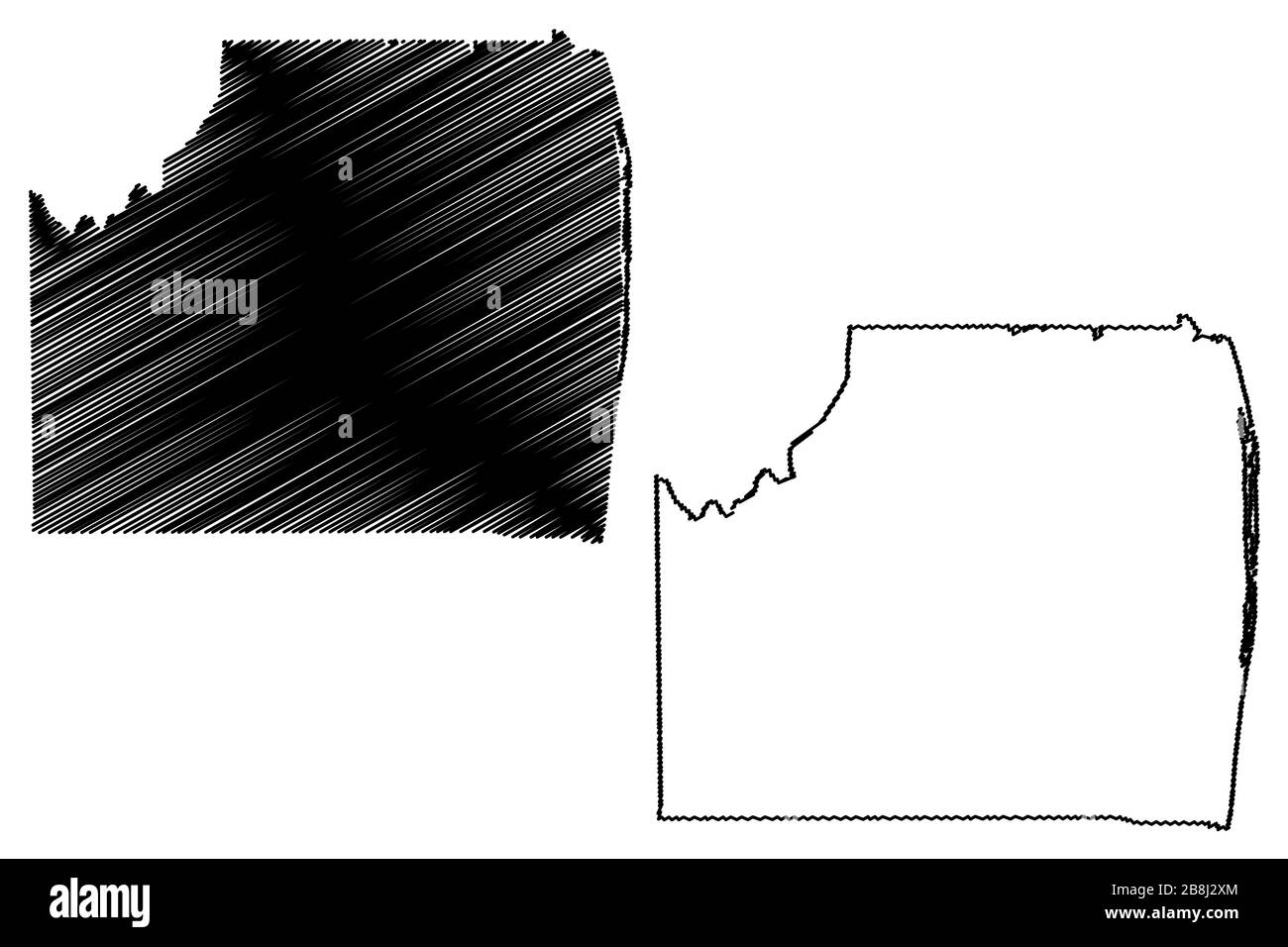 Palm Beach County, Floride (comté des États-Unis, États-Unis d'Amérique, États-Unis, États-Unis, États-Unis) illustration vectorielle de carte, esquisse de gribble carte de Palm Beach Illustration de Vecteur