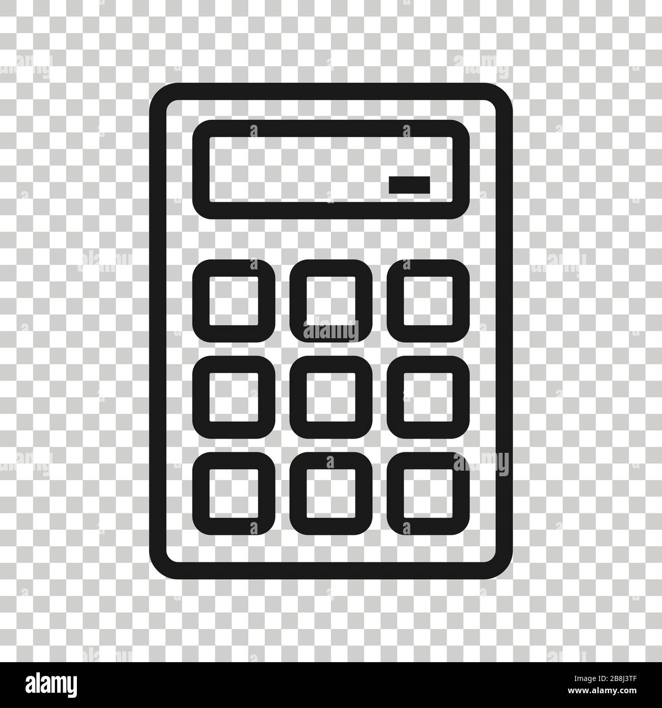 L'icône de la calculatrice en télévision style. Calculer vector illustration sur fond blanc isolé. Concept d'entreprise calcul. Illustration de Vecteur