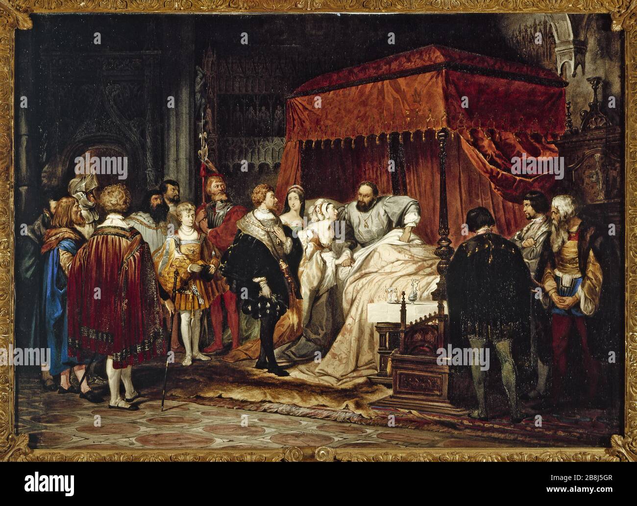 FRANÇOIS IER ET CHARLES V Alfred Johannot (1800-1837). 'François Ier et Charles Quin'. Musée des Beaux-Arts de la Ville de Paris, petit Palais. Banque D'Images