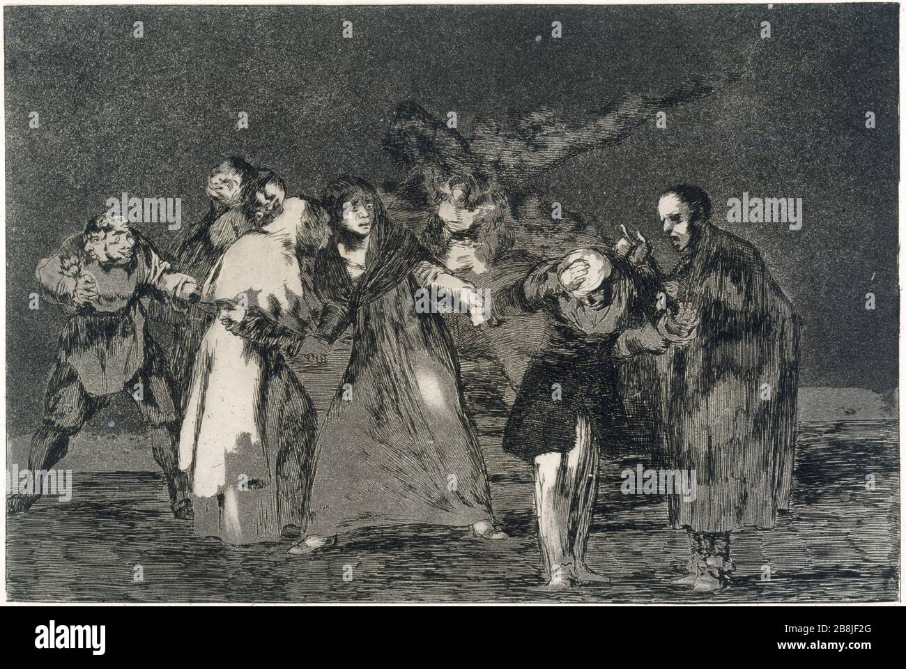 Les Follies - exhortations Francisco José de Goya y Lucientes (1746-1828). 'Los Dispates - Exhortaciones - exhortations'. Musée des Beaux-Arts de la Ville de Paris, petit Palais. Banque D'Images