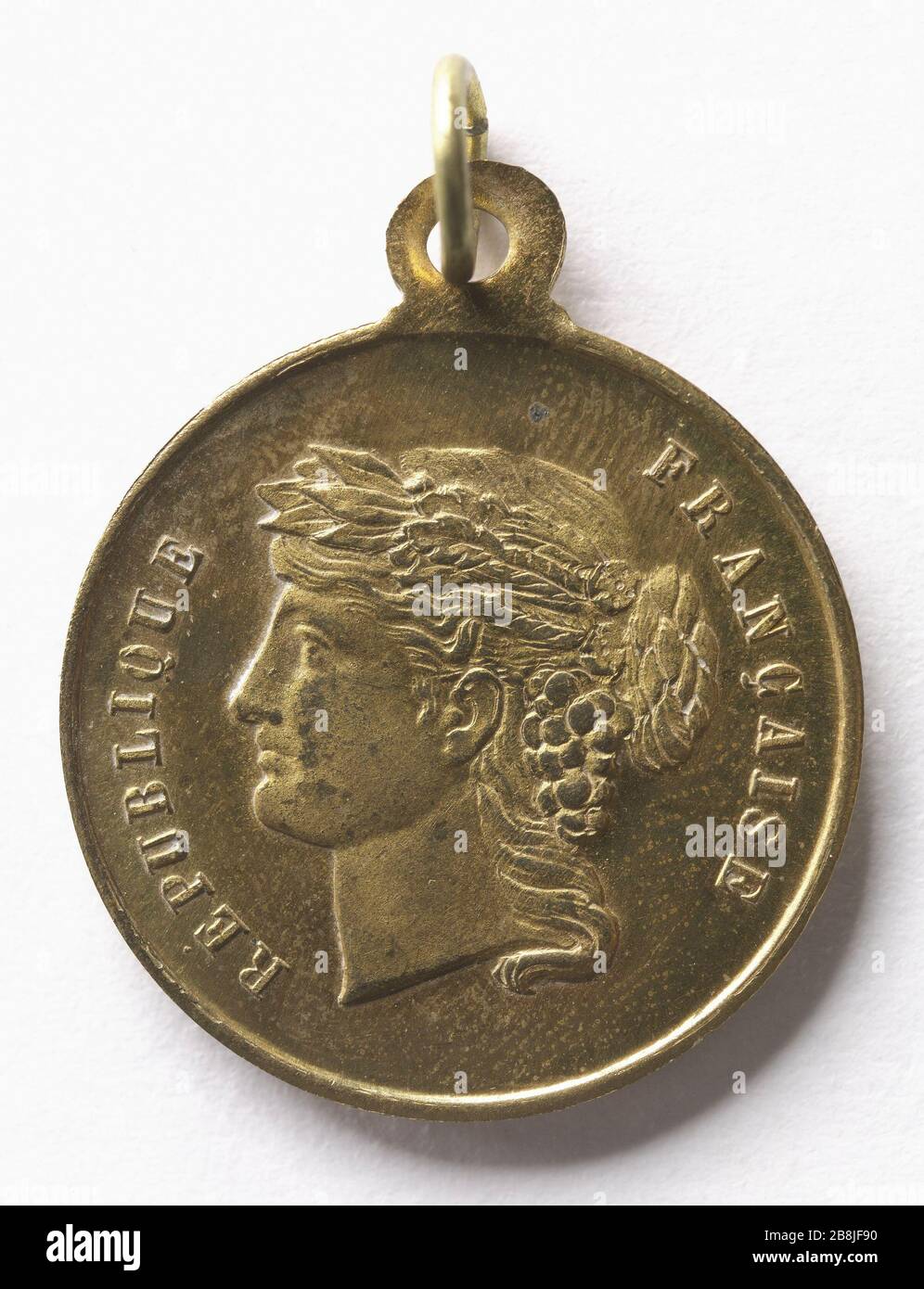 Rappelez-vous les vacances nationales du 14 juillet 1884 Médaille commémorative sur le souvenir de la fête nationale du 14 juillet 1884. Paris, musée Carnavalet. Banque D'Images