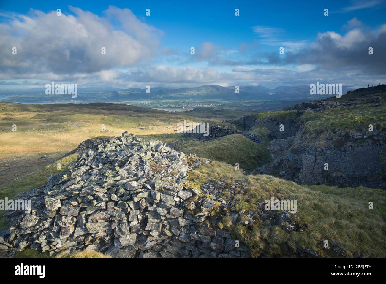 Les montagnes Rhinogydd, à l'est de Harlech, Snowdonia, pays de Galles du Nord, Royaume-Uni. Banque D'Images