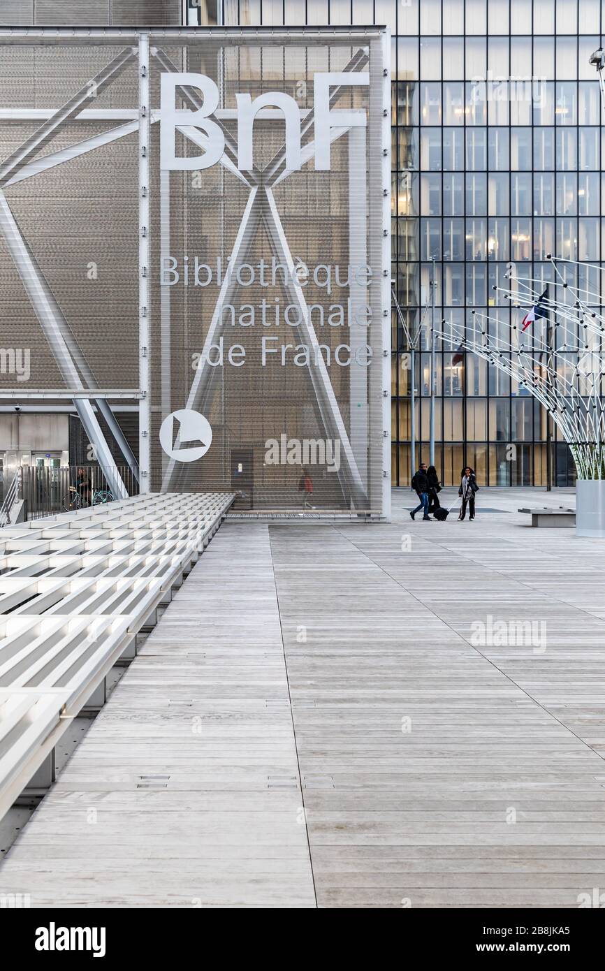 Bibliothèque nationale de France, Bibliothèque nationale de France, Quai François Mauriac, Paris, France Banque D'Images