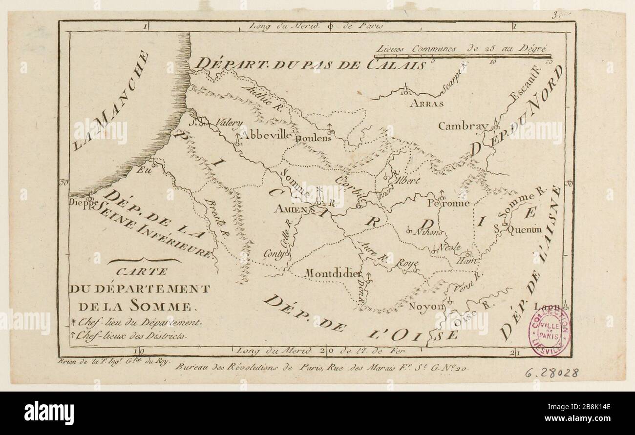 Carte / département / somme (IT) Banque D'Images