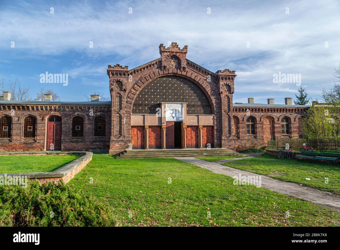 Cimetière juif dans la ville de Lodz, Pologne. Banque D'Images