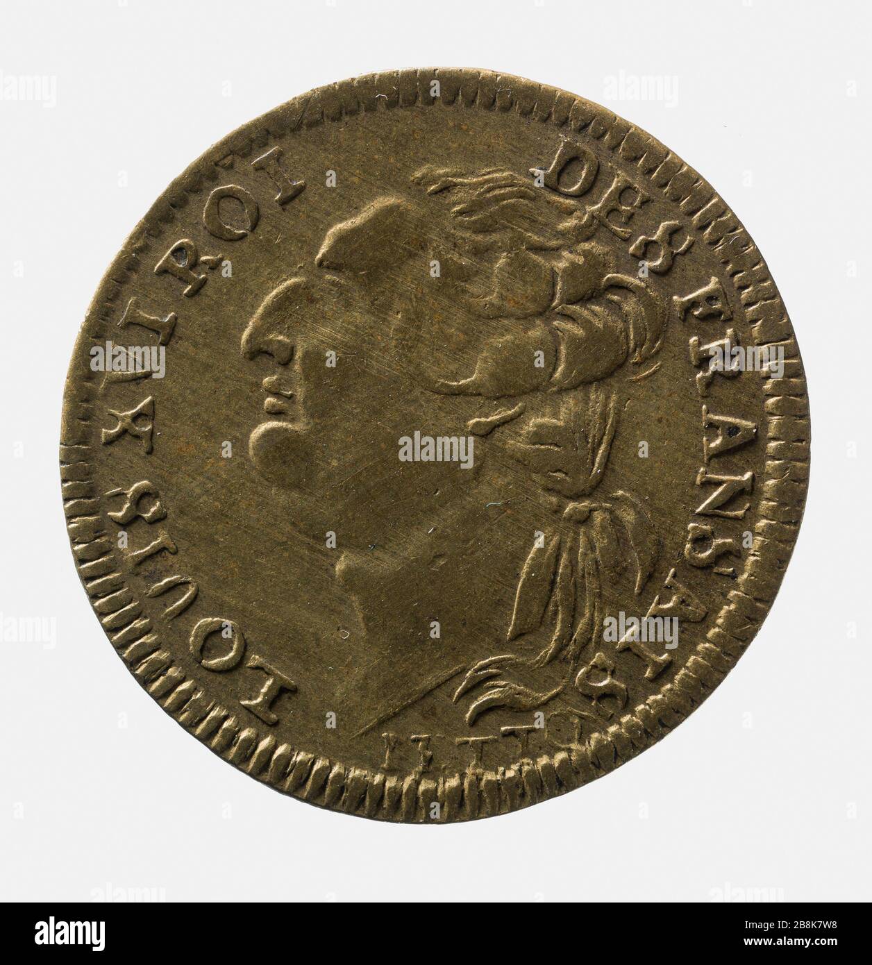 Louis XVI, roi de France (1774-1792) Louis XVI, roi de France (1774-1792). Laiton. 1790. Photographie anonyme. Paris, musée Carnavalet. Banque D'Images