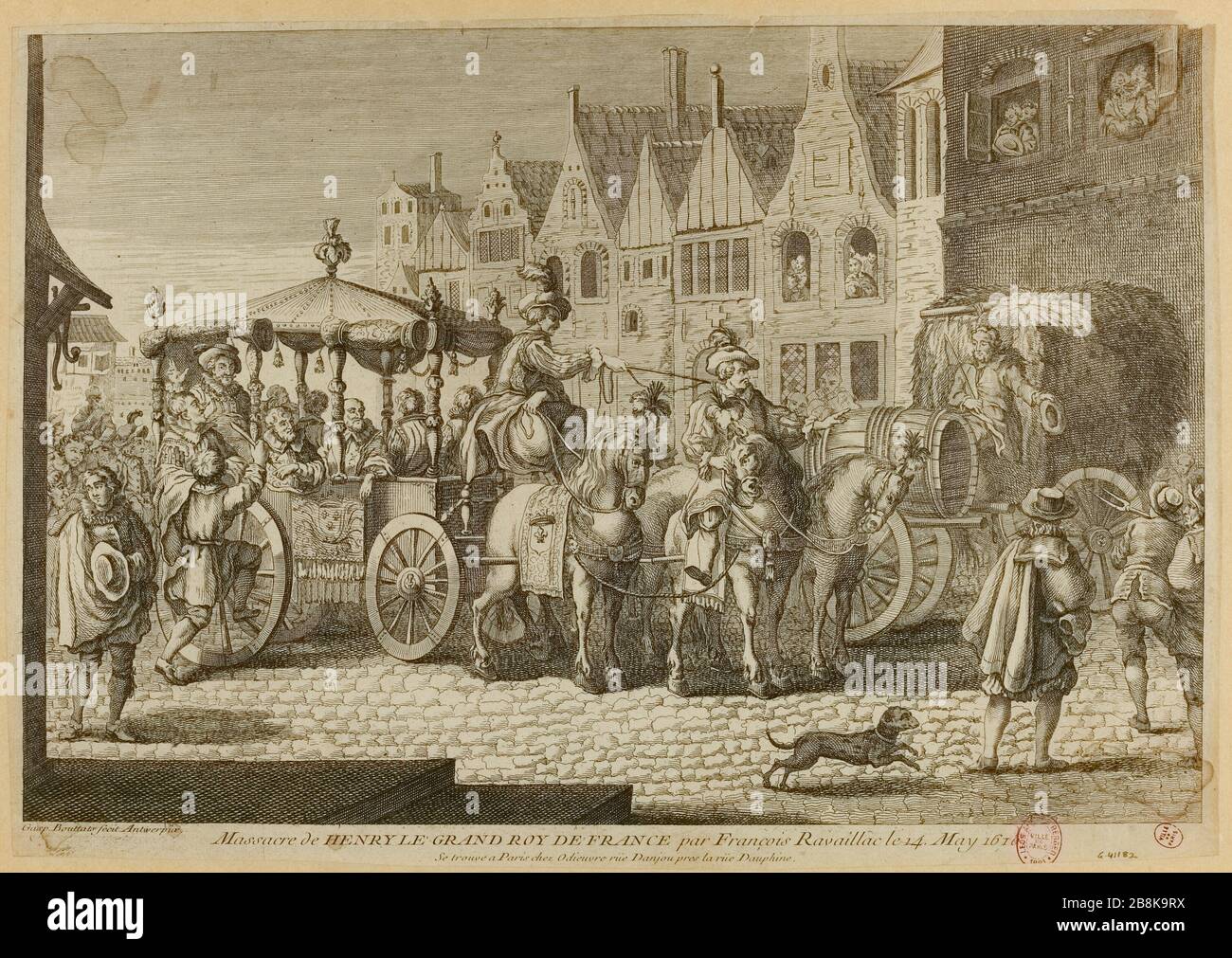 Tuer Henry le grand roi de France par François Ravaillac 14 mai 1610 (TI) Banque D'Images