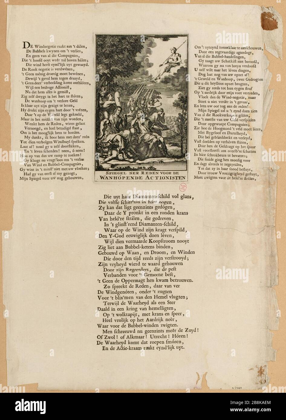 Spiegel der Reden voor de Wanhotende Actionisten. [Raison de l'image pour les actionnaires désespérés] (TI) Banque D'Images