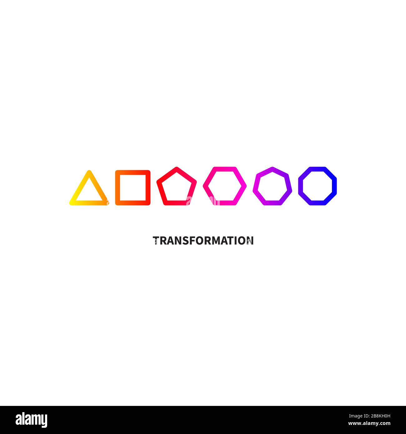 Transformation du logo, transformation, icône d'évolution ...