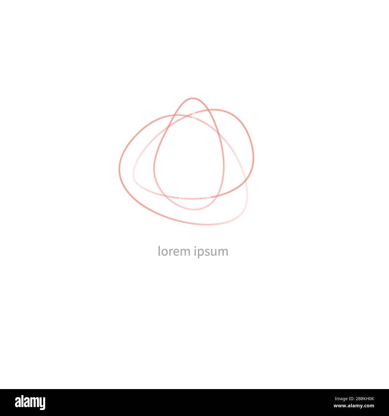 Logo commercial en forme d'ellipses d'intersection, icône technologique abstraite, symbole géométrique scientifique, dessin vectoriel Illustration de Vecteur