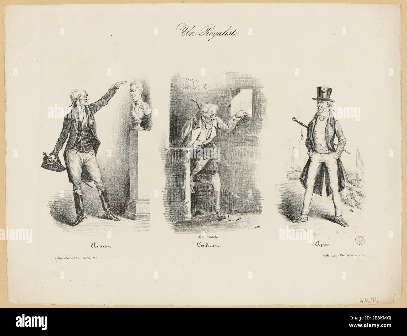 Un roi. / avant. Pendant. Après. (TI) Banque D'Images