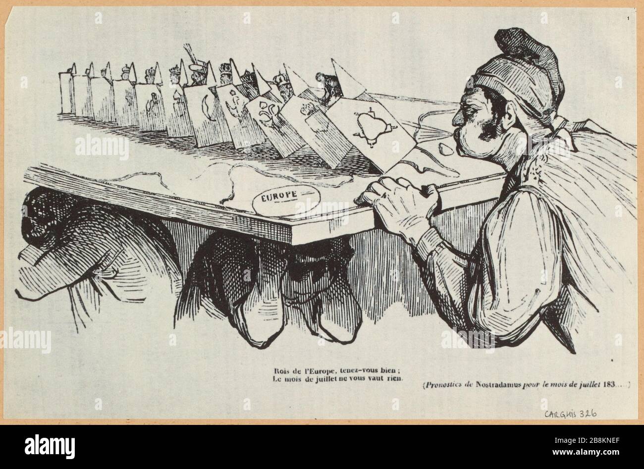 Rois de l'Europe, vous vous êtes: Le mois de juillet n'est rien faire, lithographie publiée dans le Charivari (07/15/1834) (TF) Banque D'Images
