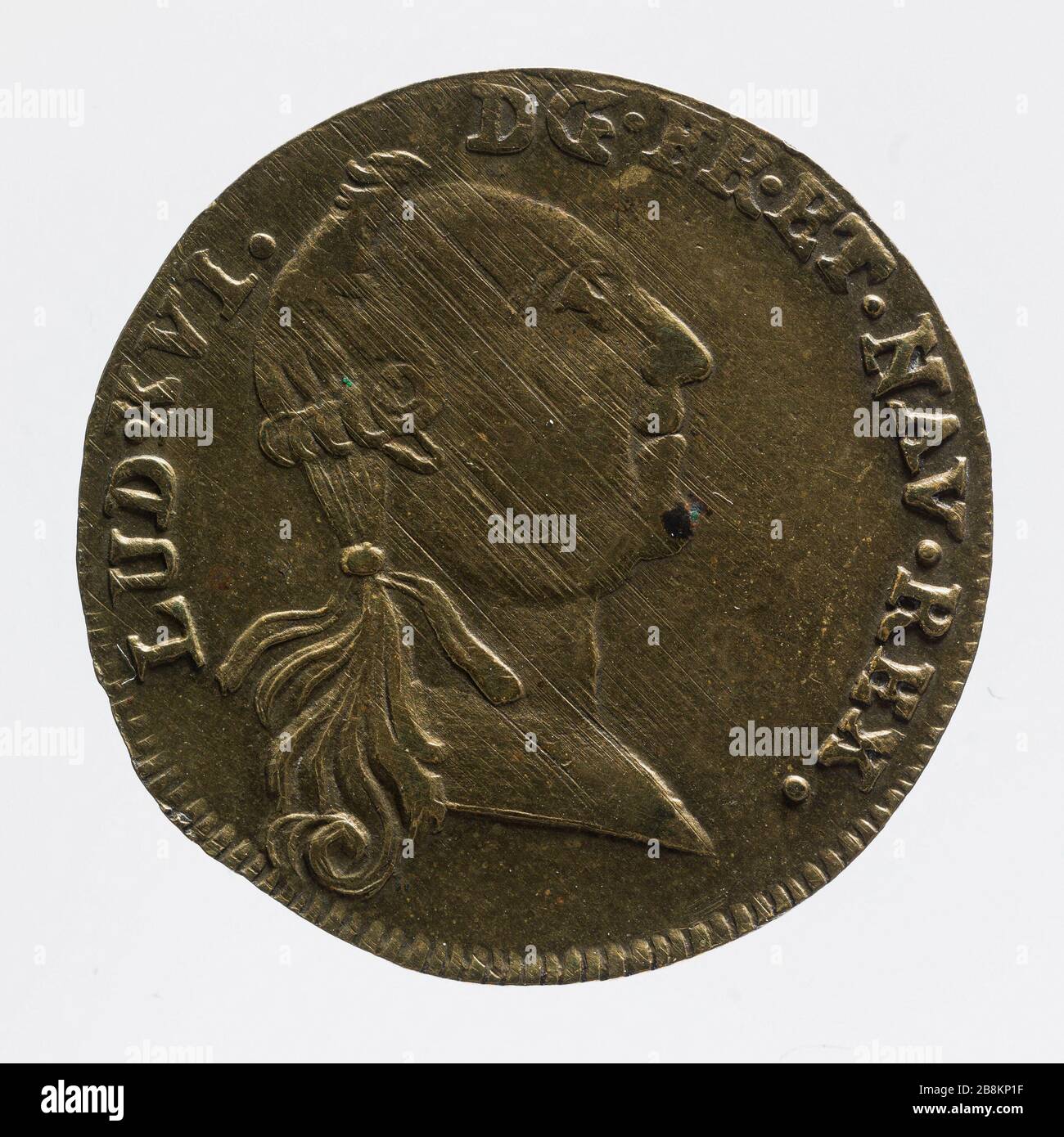 Louis XVI, roi de France (1774-1792) Louis XVI, roi de France (1774-1792). Laiton. 1790. Photographie anonyme. Paris, musée Carnavalet. Banque D'Images