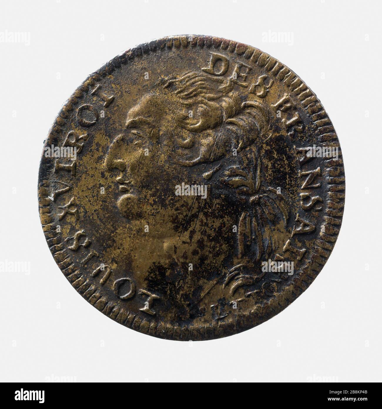 Louis XVI, roi de France (1774-1792) Louis XVI, roi de France (1774-1792). Laiton. 1790. Photographie anonyme. Paris, musée Carnavalet. Banque D'Images