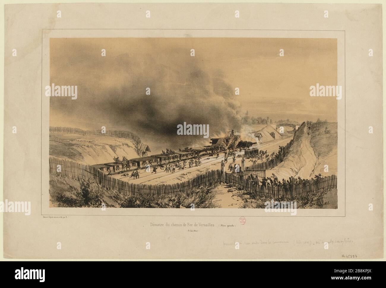 Chemin de fer catastrophe Versailles (gauche) / 8 Mai1842 (TI) Banque D'Images
