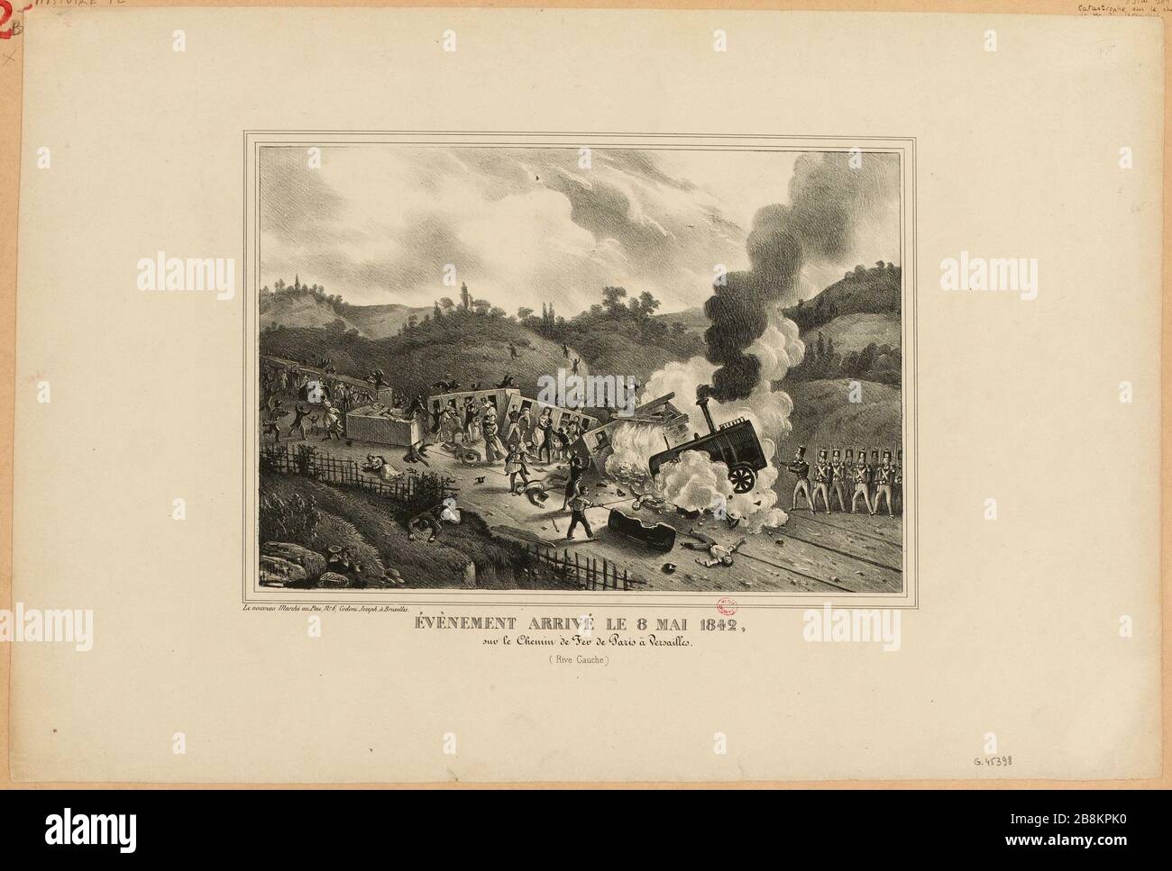 L'événement s'est produit le 8 mai 1842 / sur le chemin de fer de Paris à Versailles. / (gauche) (TI) Banque D'Images