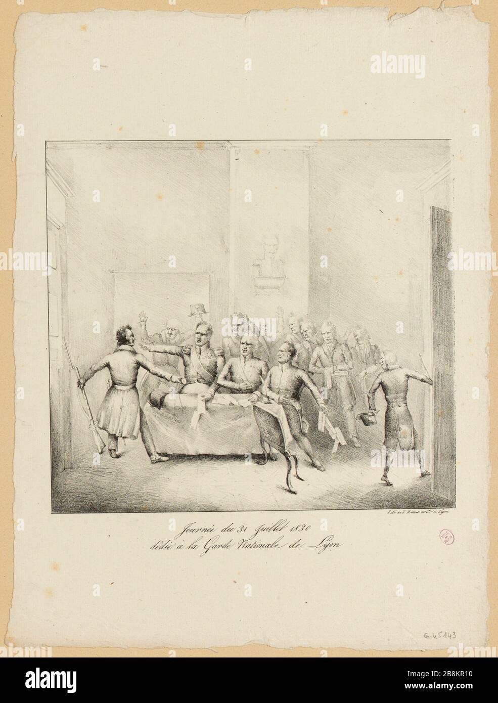 Jour 31 juillet 1830 / dédié à la Garde nationale des Lyon (IT) Banque D'Images