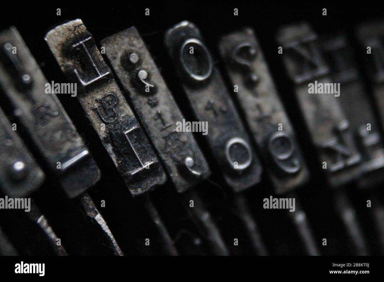 Belle photo de l'effet macro de clavier de machine à écrire Banque D'Images