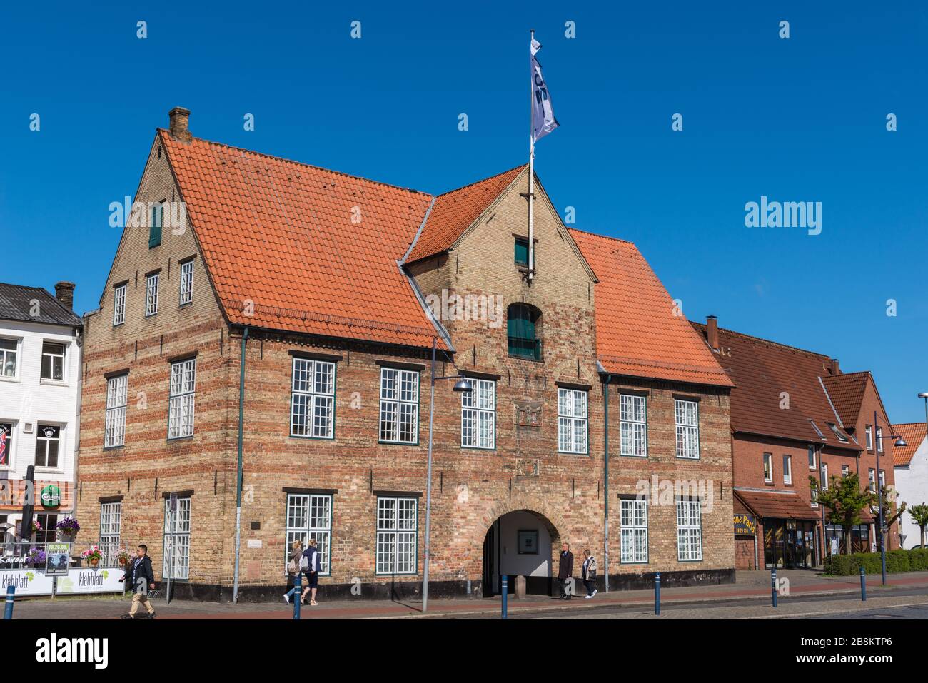 Ville de Flensburg sur le fjord de Flenburg, ville frontalière du Danemark, Schleswig-Holstein, Allemagne du Nord, Europe centrale, Banque D'Images