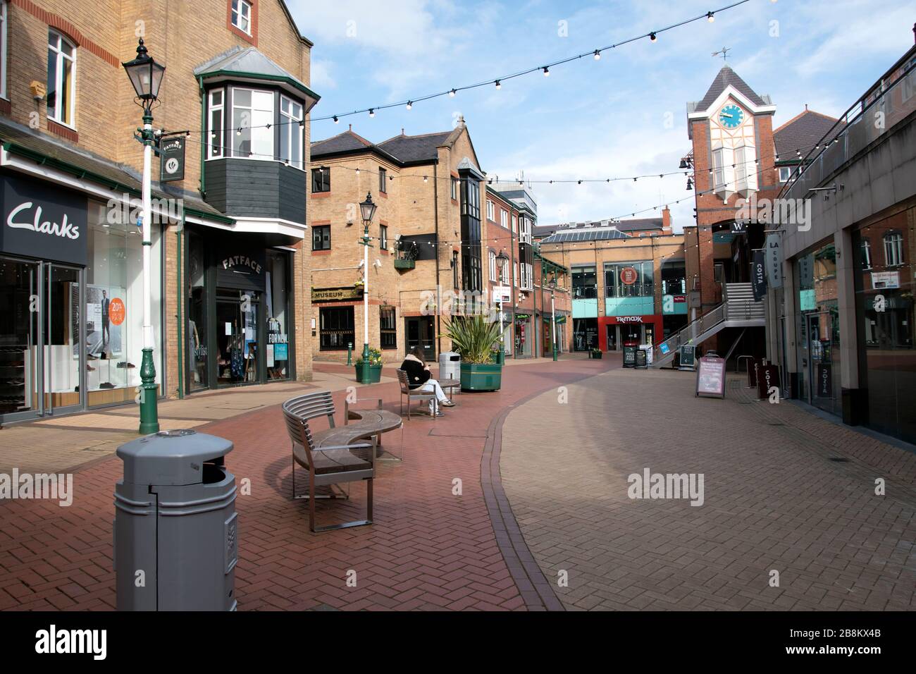 Centre-ville de Sheffield vide à la suite de coronavirus, centre commercial Orchard Square Banque D'Images