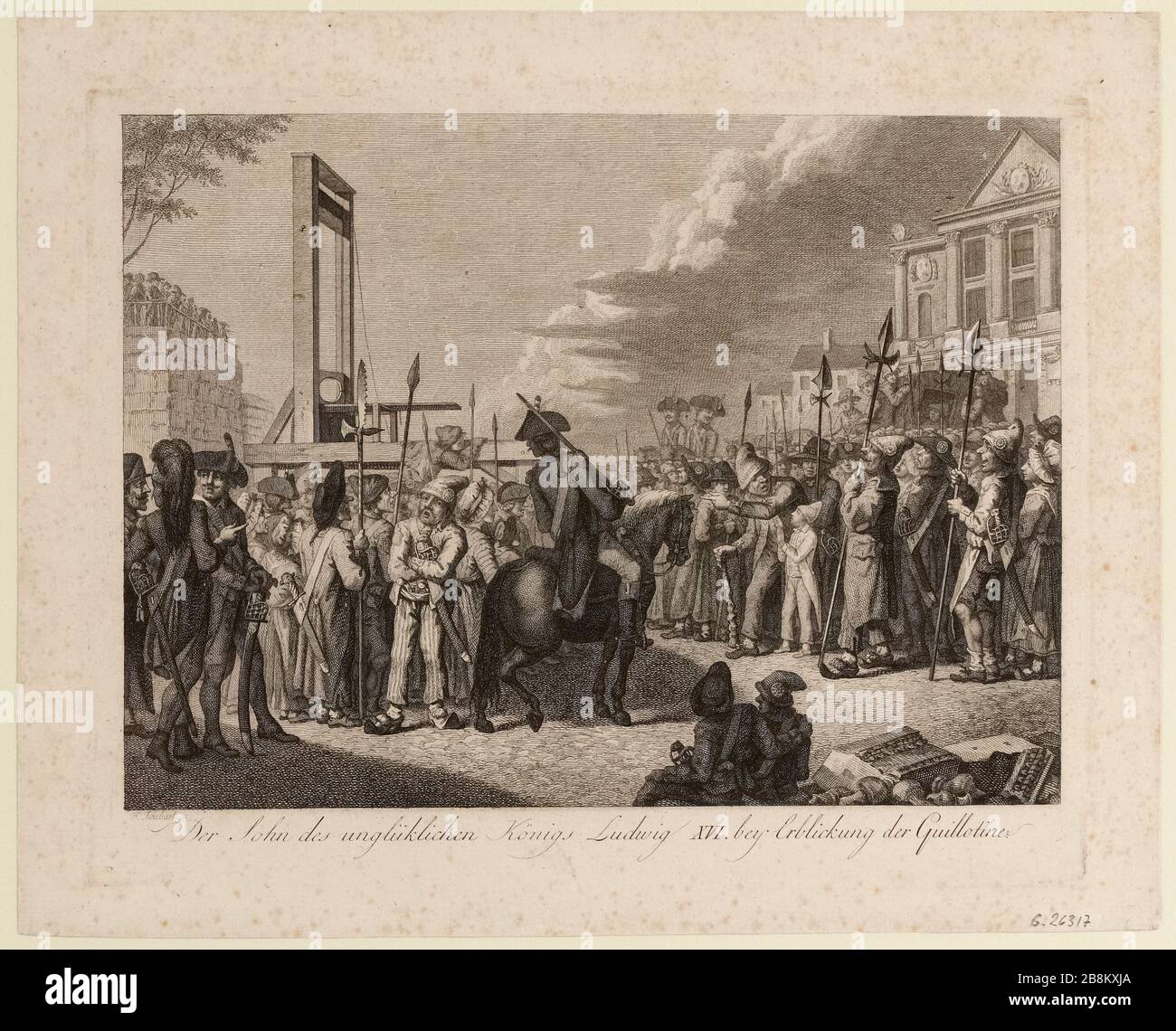 Fils de ungluklichen konigs Louis XVI [Bey] effrickung la guillotine. (TI) Banque D'Images