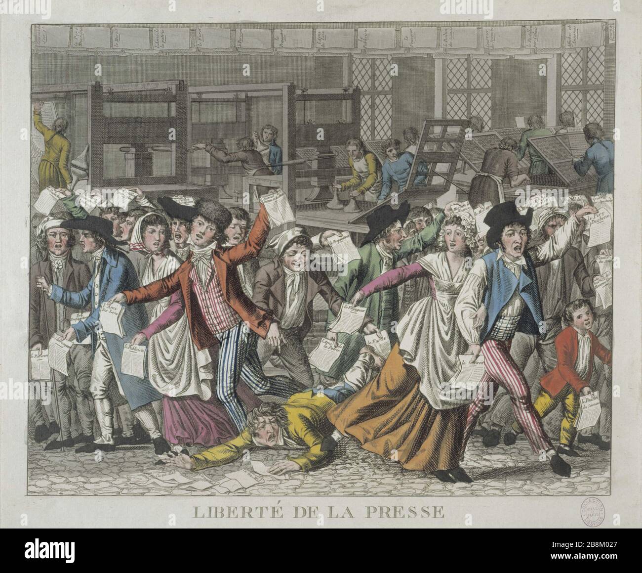 FRANCE - LIBERTÉ DE LA PRESSE 'liberté de la presse'. Anonyme, estampe. Paris, musée Carnavalet. Banque D'Images