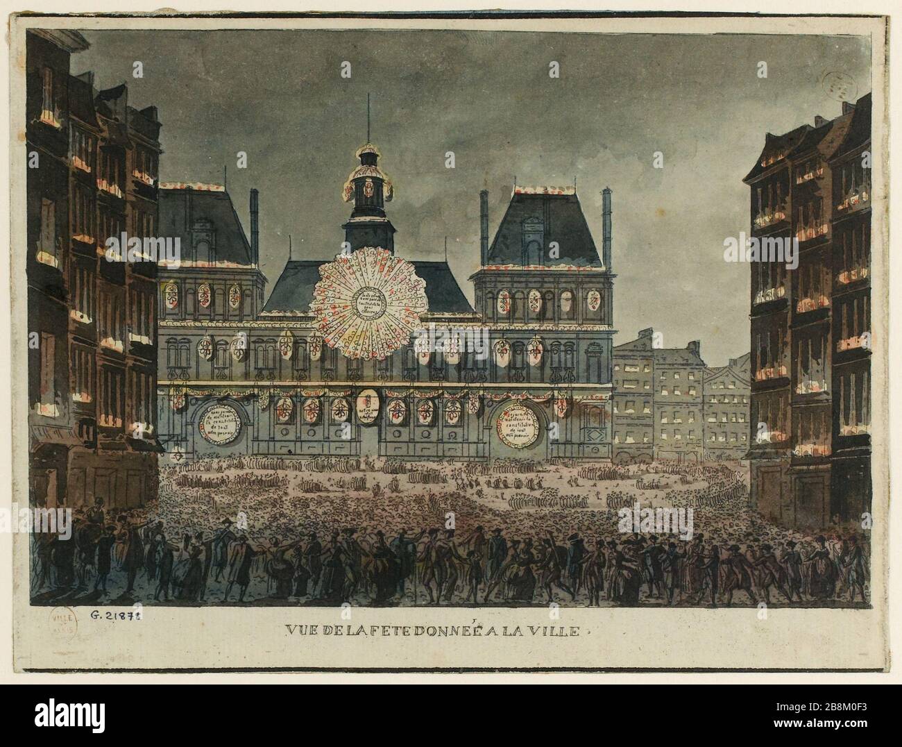 Vue sur la fête donnée à la ville. (IT) Banque D'Images