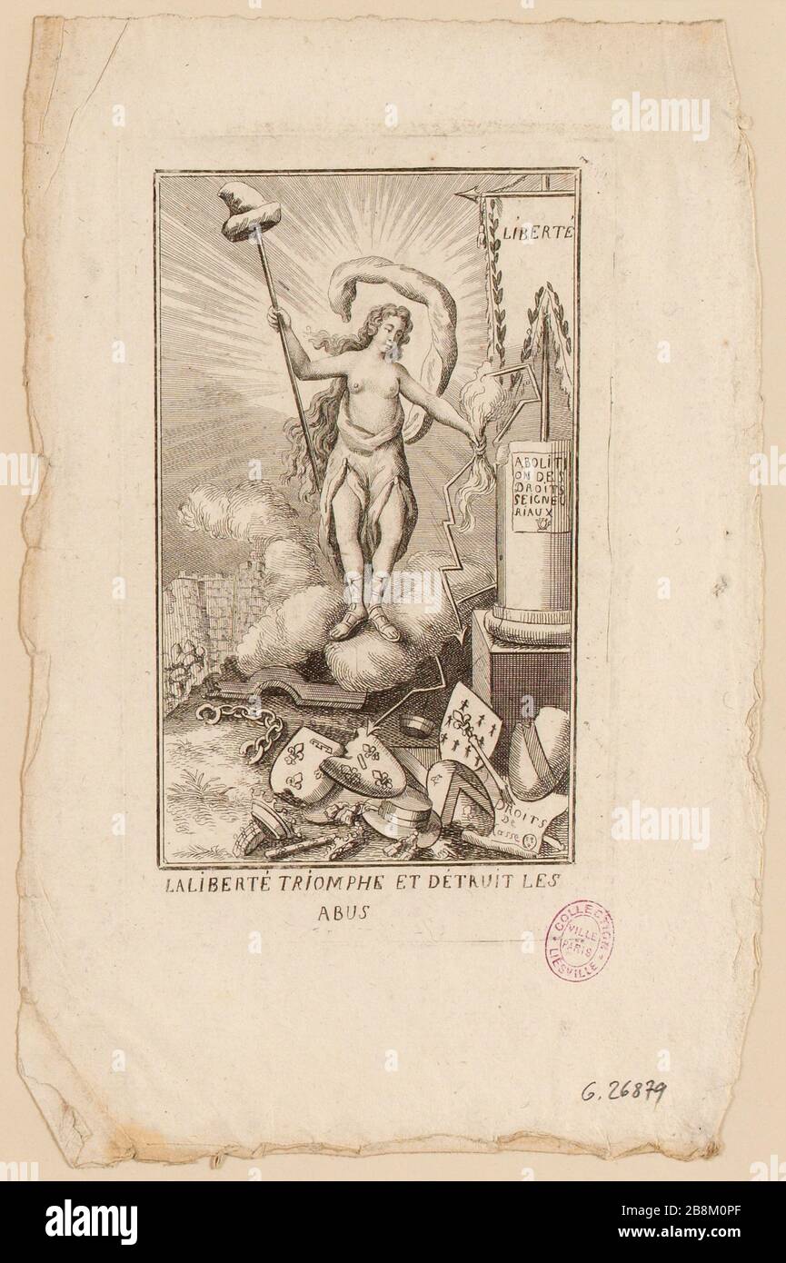 Le triomphe de la liberté et détruit / abus (IT) Banque D'Images