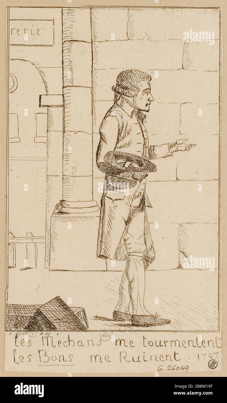 Le mauvais tourment moi / bonne ruine moi. 1797. (TI) Banque D'Images