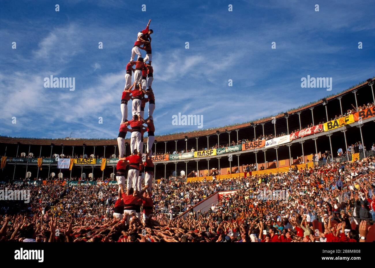 Est d'accord de Castells, Tarragona, Catalogne, Europe Banque D'Images