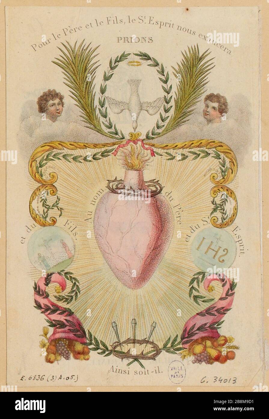 Pour le Père et le fils, le Saint Esprit, nous entendrons / prions / Amen. (IT) Banque D'Images