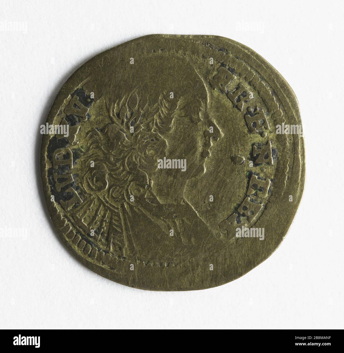 Louis XVI, roi de France (1774-1792) Anonyme. Louis XVI, roi de France (1774-1792). Vers 1792. Laiton. Paris, musée Carnavalet. Banque D'Images