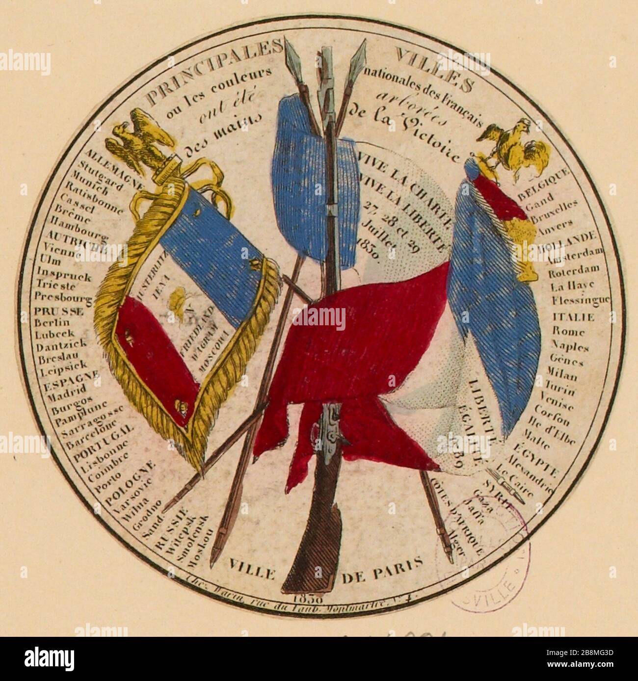 Grandes villes / ou les couleurs nationales des Français (IT) Banque D'Images