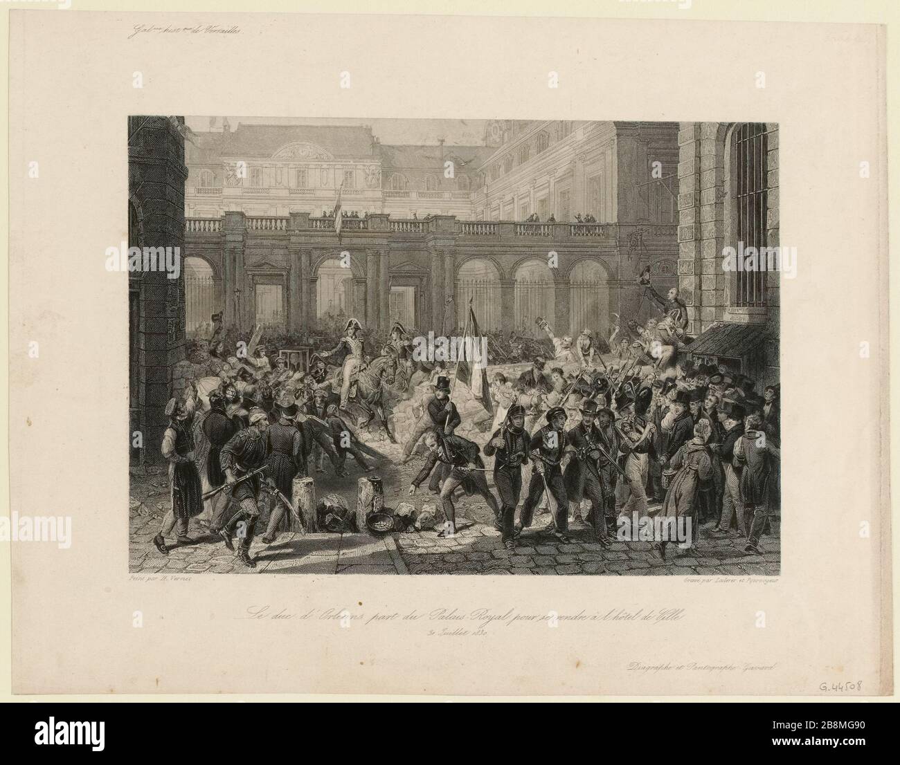Le duc d'Orléans du Palais Royal pour se rendre à l'Hôtel de Ville / 31 juillet 1830 (IT) Banque D'Images