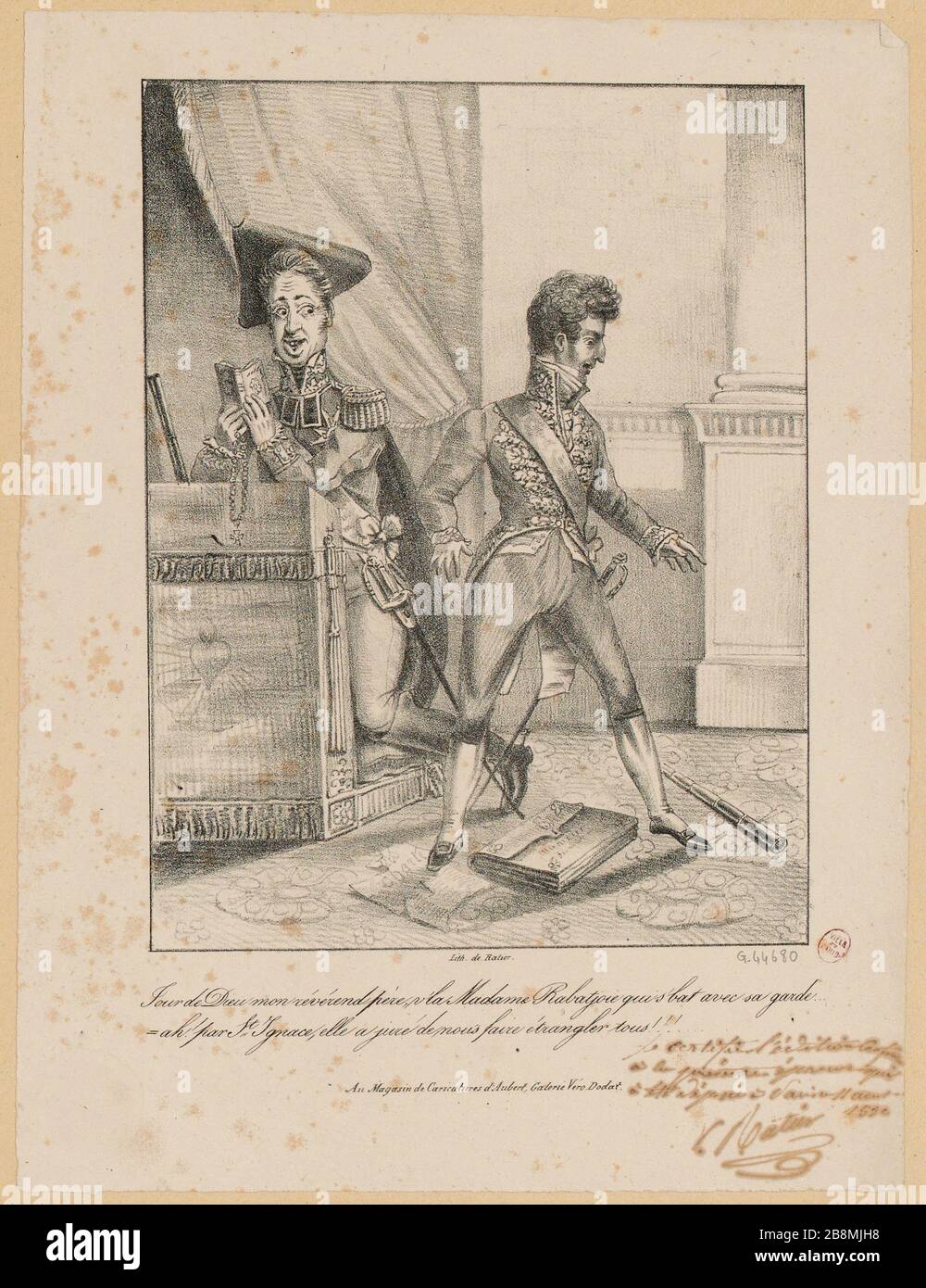 Tour de Dieu père révérend, Mme v'la rabatjoie que s'bat avec sa garde ... (IT) Banque D'Images
