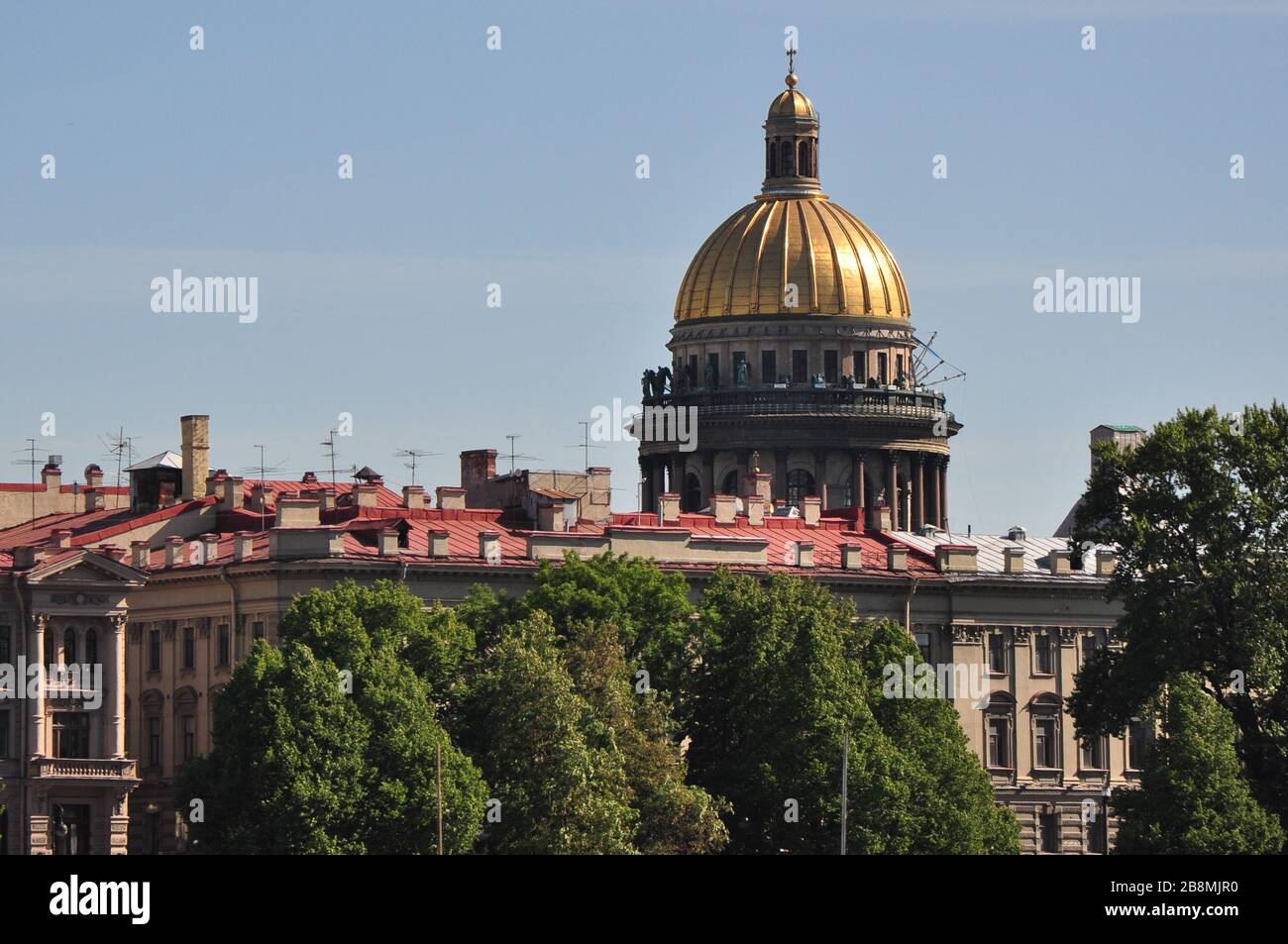 Cathédrale Saint Isaac au-dessus de la Neva, Saint-Pétersbourg, Russie Banque D'Images