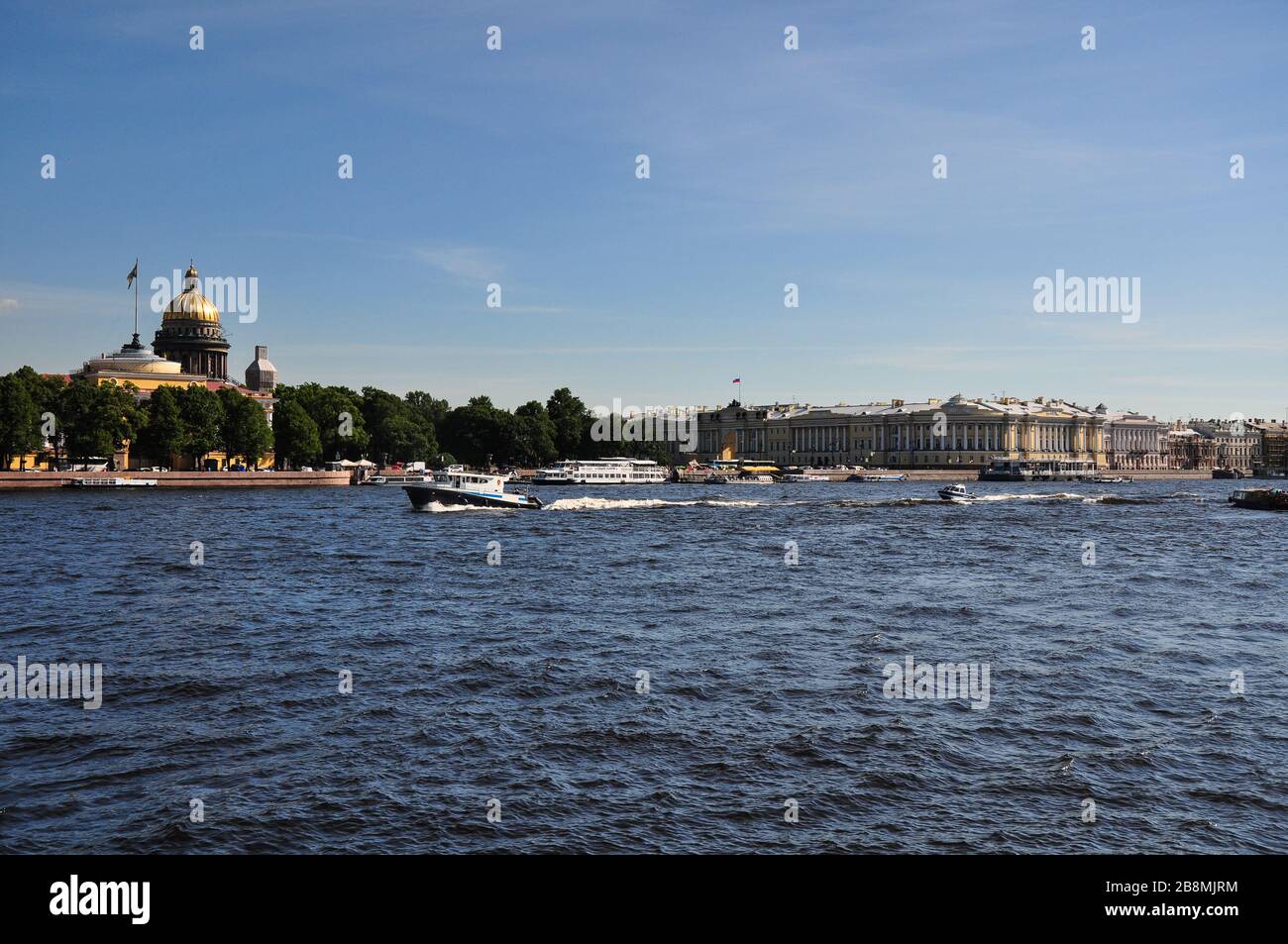 Cathédrale Saint Isaac au-dessus de la Neva, Saint-Pétersbourg, Russie Banque D'Images