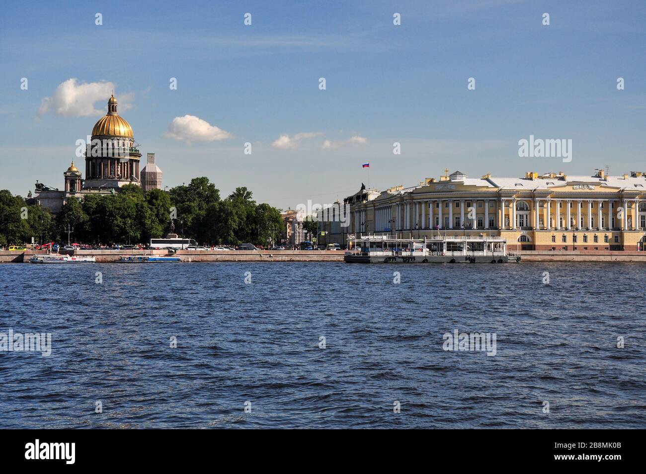 Cathédrale Saint Isaac au-dessus de la Neva, Saint-Pétersbourg, Russie Banque D'Images