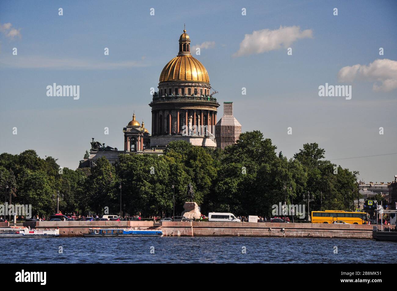 Cathédrale Saint Isaac au-dessus de la Neva, Saint-Pétersbourg, Russie Banque D'Images