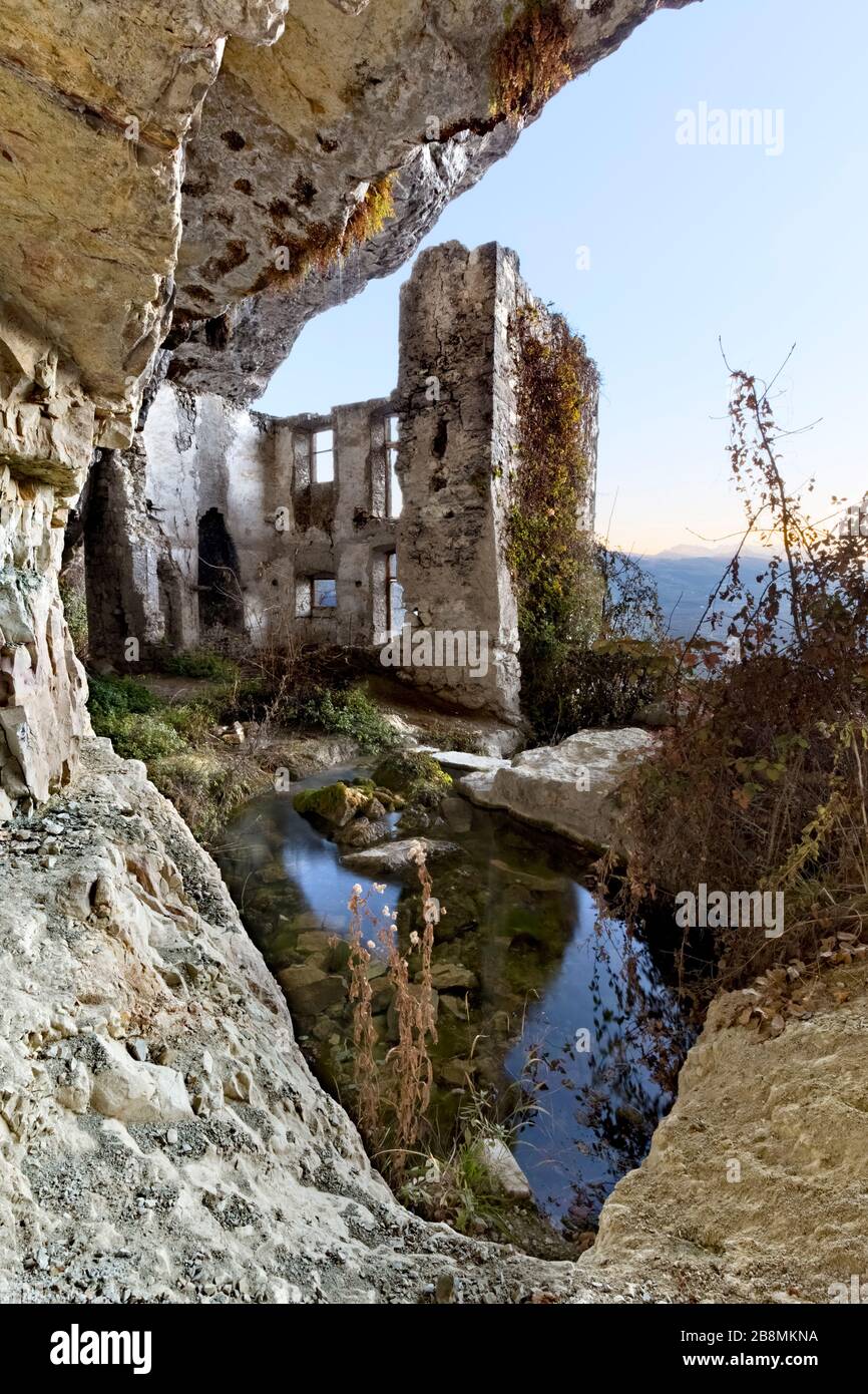 Le château de San Gottardo. Province de trente, Trentin-Haut-Adige, Italie, Europe. Banque D'Images