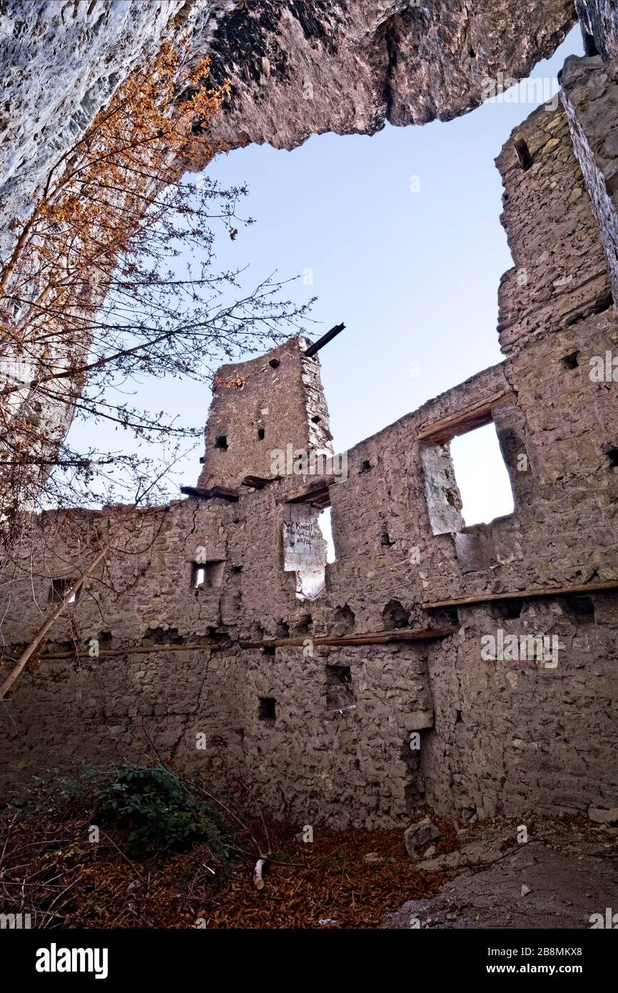 Le château de San Gottardo. Province de trente, Trentin-Haut-Adige, Italie, Europe. Banque D'Images