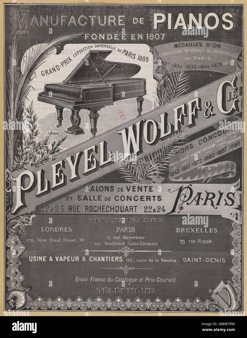 Pleyel manufacture de piano Banque de photographies et d'images à haute  résolution - Alamy