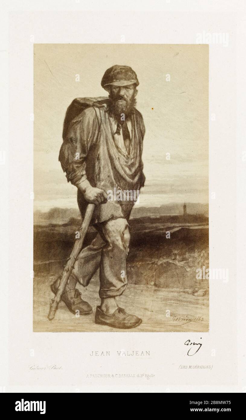 Jean Valjean Gustave Brion (1824-1877). 'Jean Valjean'. Rage sur papier alluminé. 1862-1862. Paris, Maison de Victor Hugo. Banque D'Images