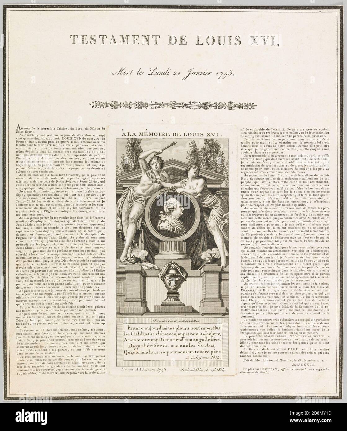 Testament de louis xvi Banque de photographies et d’images à haute
